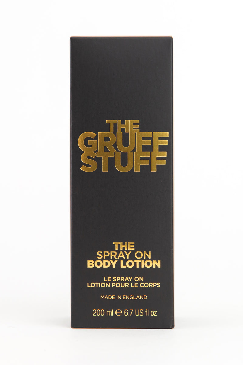 THE GRUFF STUFF The Spray On Body Lotion 200ml award winning genderless vegan skincare  