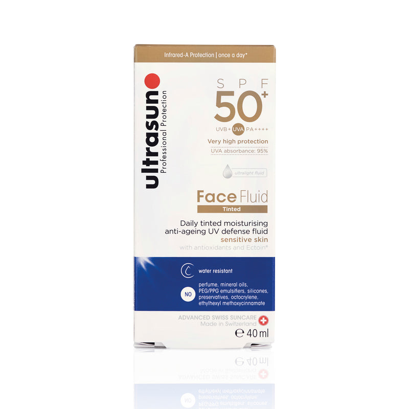 Ultrasun SPF50+ Tinted Face Fluid 40ml pack