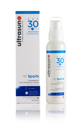 Ultrasun Clear spray SPF30 Sports Formula 150ml with packaging