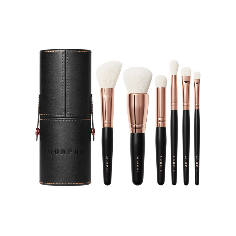 Morphe Rose Away 6-Piece Travel Brush Set