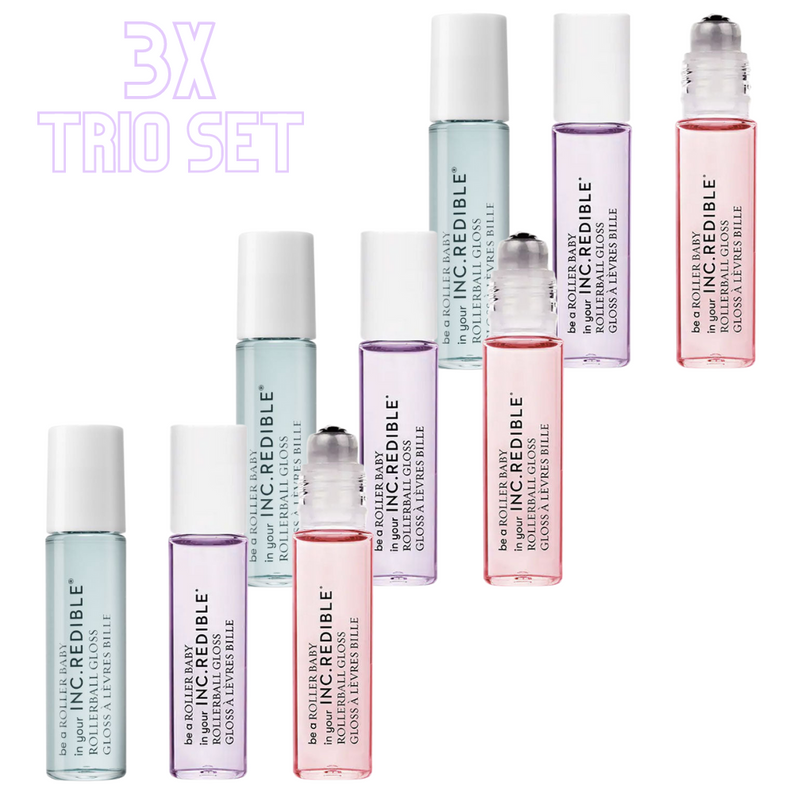 3x INC.redible Rollerball Trio 3x7ml - Special Offer lip glosses 