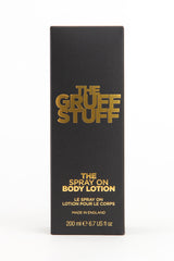 THE GRUFF STUFF The Spray On Body Lotion 200ml award winning genderless vegan skincare  