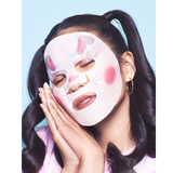 INC.redible Show Me The Bunny Oil Balancing Mask model wearing sheet mask for oily and combination type skin