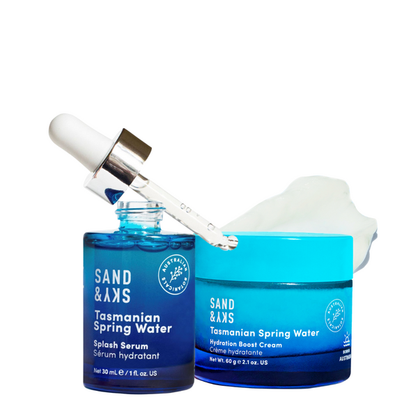 Sand & Sky Tasmanian Spring Water - Splash Serum and Hydration Boost Cream Bundle