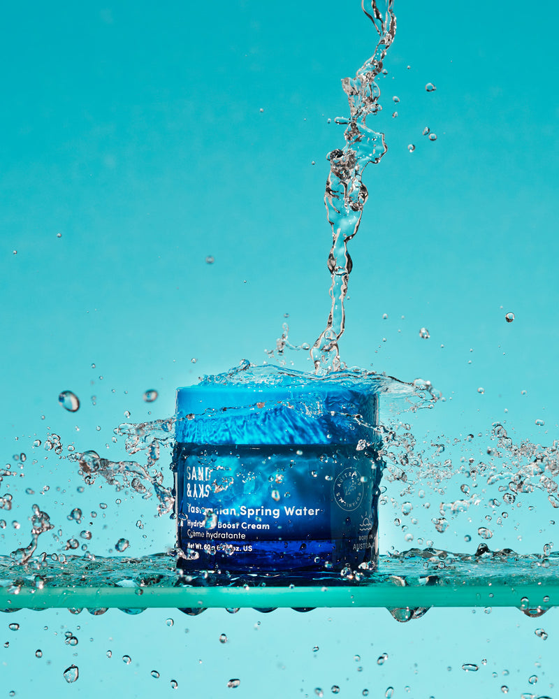 Sand & Sky Tasmanian Spring Water Hydration Boost Cream 60g splash lifestyle 